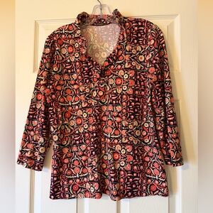 J. McLaughlin Multicolor Floral Blouse